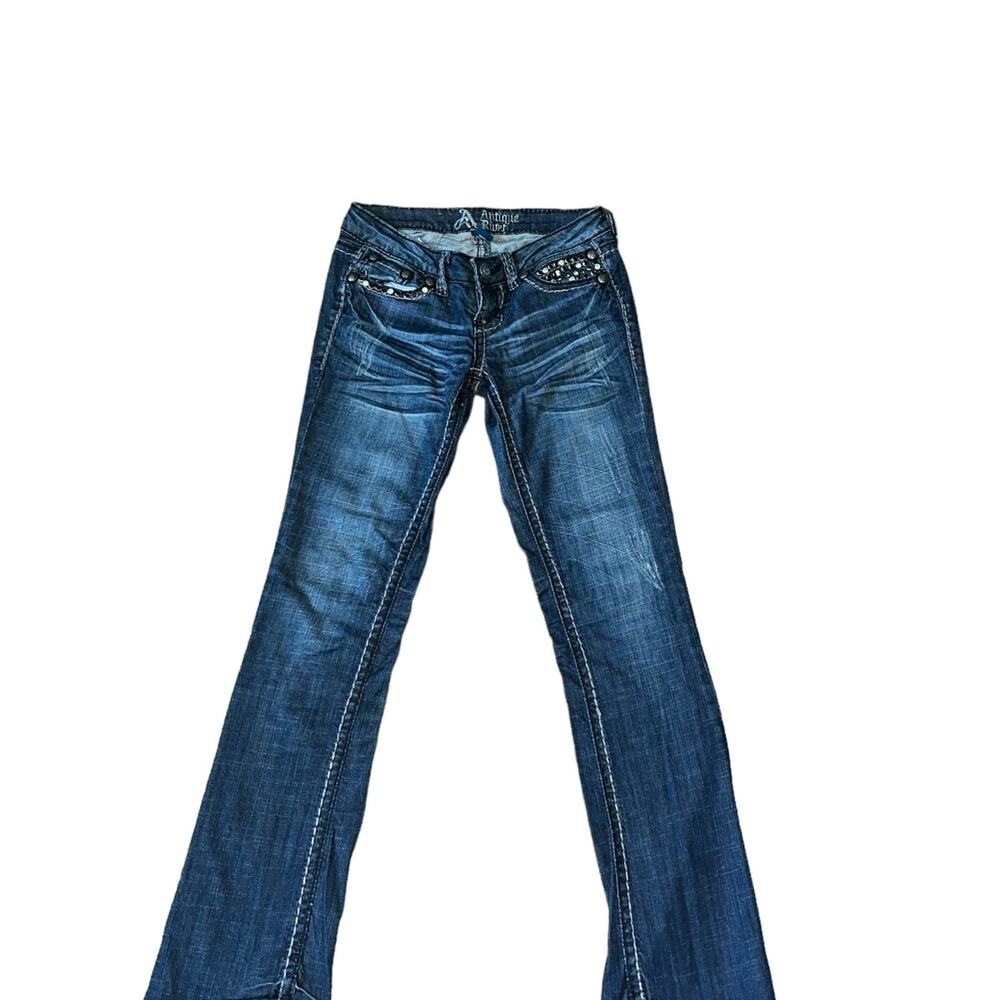 Y2k Antique Rivet Bling Denim Jeans Size 25